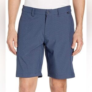 Travis Mathew Carlsbad Navy Blue Micro-Stripe 9” Golf Shorts Sz 34